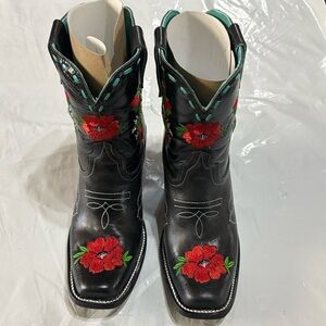 Rodeo Quincy Senorita Rosita Black Cowboy Boots; Size 7.5
